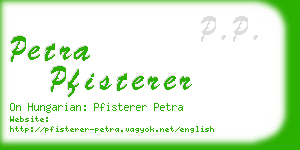 petra pfisterer business card